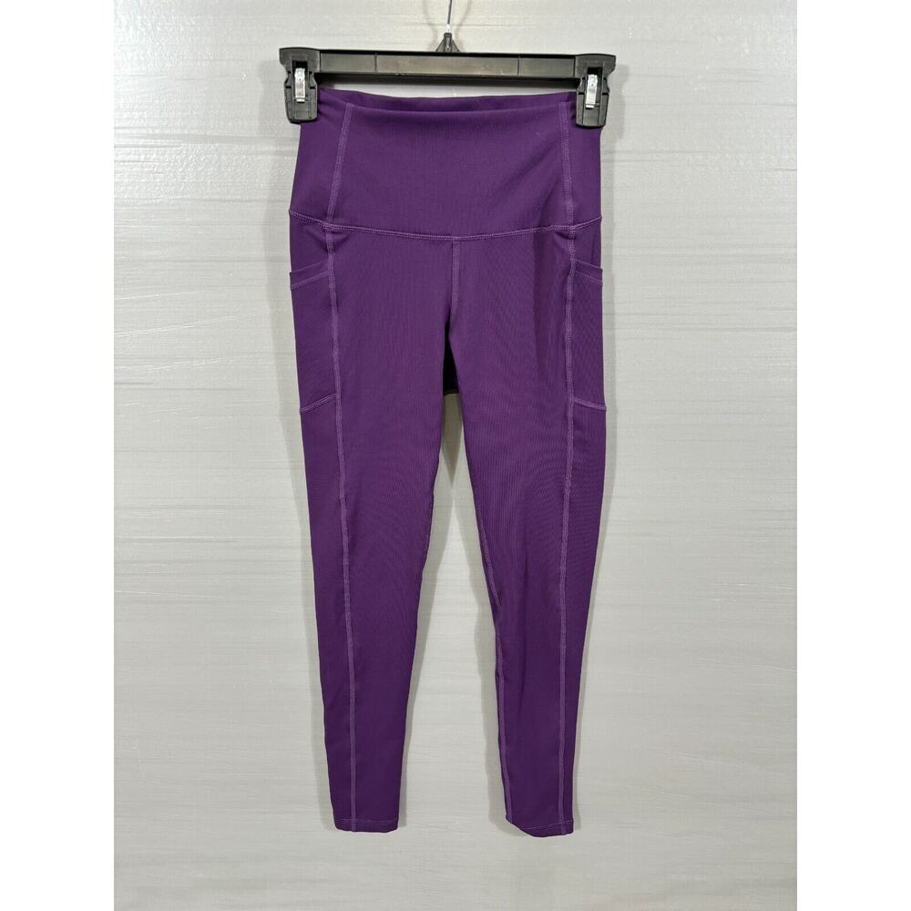 Buff Bunny Leggings Womens XS Purple Pockets Nylon Blend